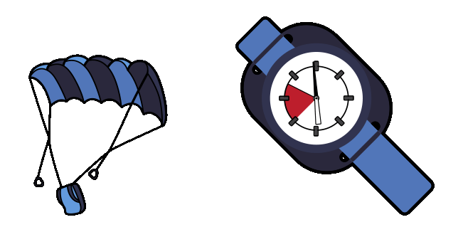 skydiving parachute altimeter watch animated custom cursor