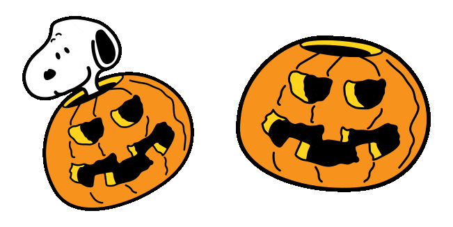 snoopy in pumpkin animated custom cursor