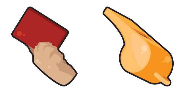 soccer red card referees whistle custom cursor