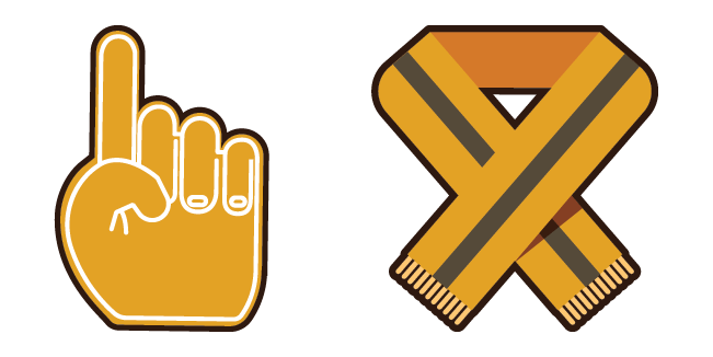 soccer fan hand scarf custom cursor