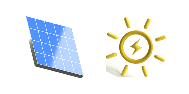 solar panels & solar power 3D custom cursor