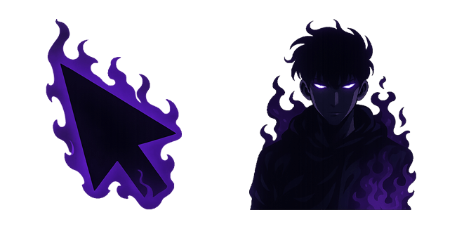 solo leveling sung jinwoo dark flames custom cursor