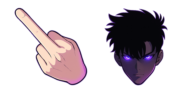solo leveling sung jinwoo middle finger custom cursor