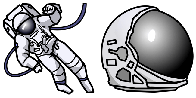 spaceman helmet custom cursor