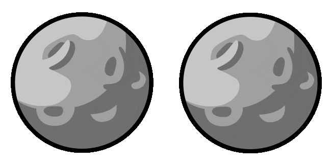 spinning moon animated custom cursor