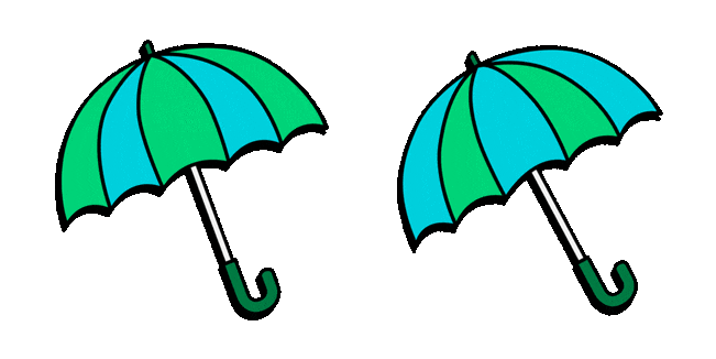 spinning umbrella animated custom cursor