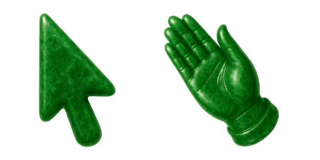 spiritual green jade arrow & hand custom cursor