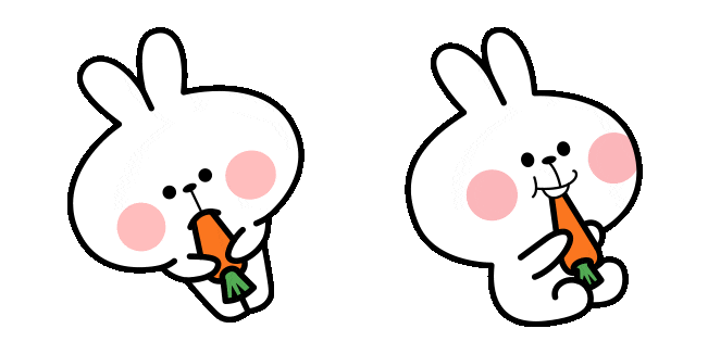 spoiled rabbit eating carrot animated custom cursor