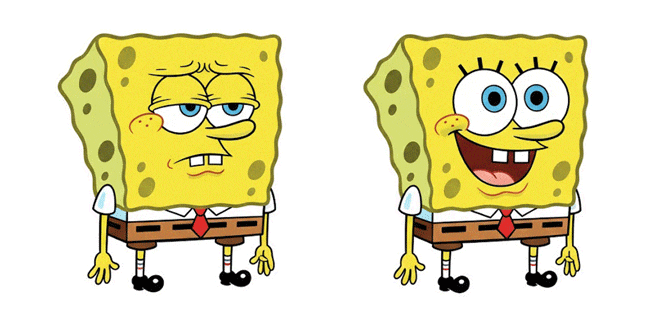 spongebob bored happy animated custom cursor
