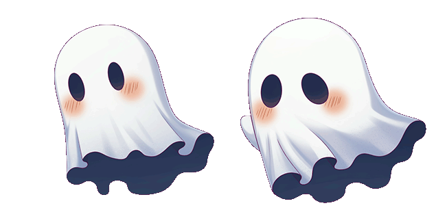 spooky mini ghost animated custom cursor