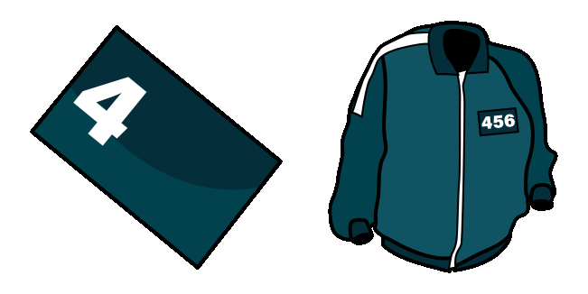 squad game jacket player 456 animated custom cursor