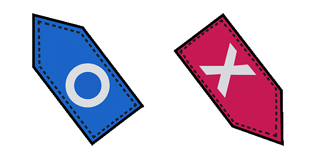 squid game o x symbol patches animated custom cursor