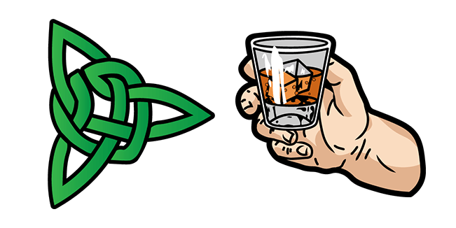 st patricks day celtic knot arrow irish whiskey custom cursor
