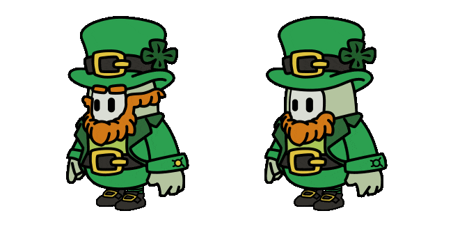 st patricks day fall guy animated custom cursor