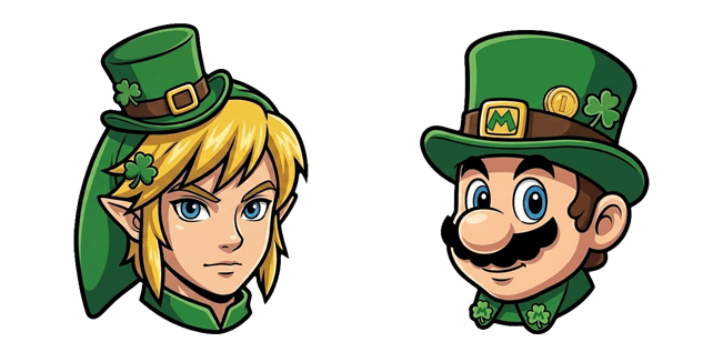st patricks day link mario custom cursor
