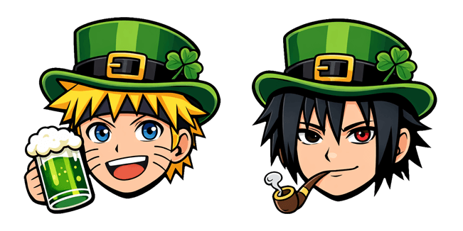 st patricks day naruto sasuke custom cursor