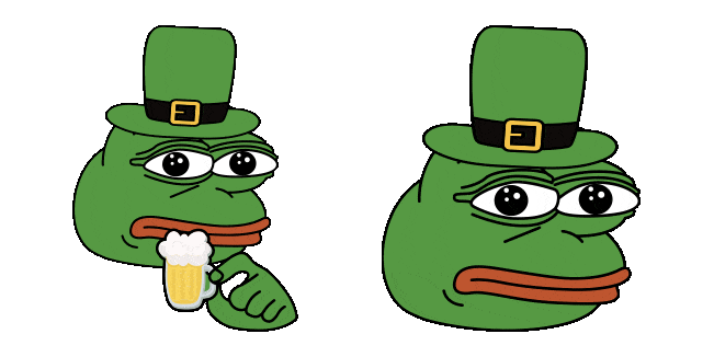 st patricks day pepe the frog meme animated custom cursor