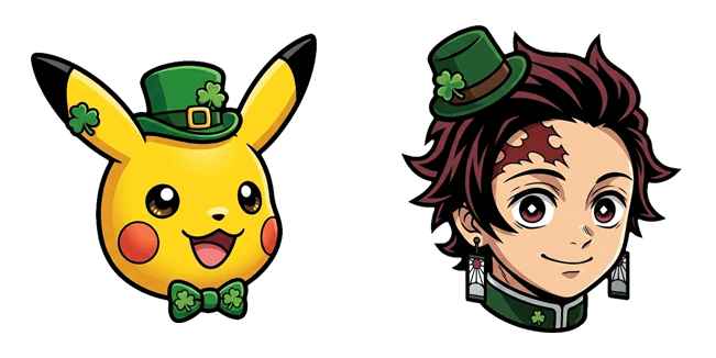 st patricks day pikachu tanjiro custom cursor