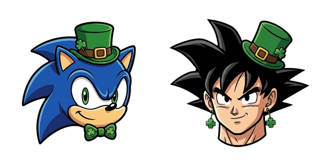 st patricks day sonic goku custom cursor