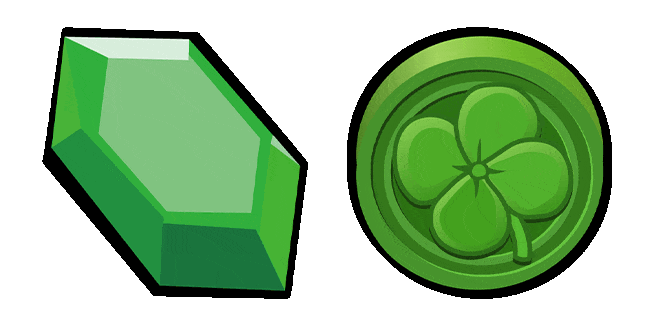 st patricks day zelda rupee four leaf clover animated custom cursor