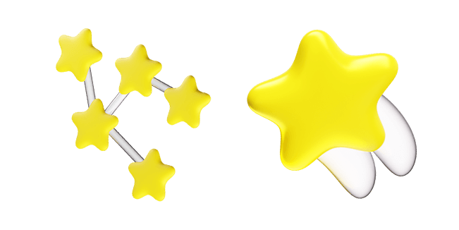 star constellation & shooting star 3D custom cursor