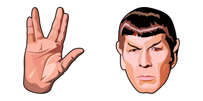 star trek spock vulcan salute hand custom cursor