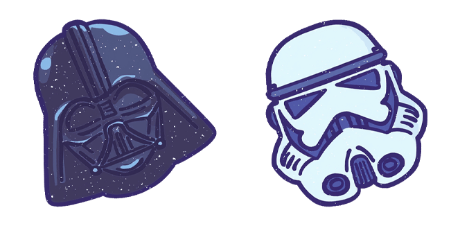star wars darth vader and stormtrooper helmets custom cursor