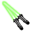 Star Wars Green Lightsabers Animated