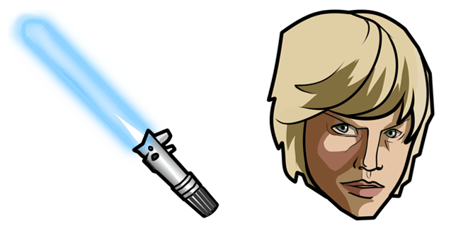 star wars luke skywalker lightsaber custom cursor