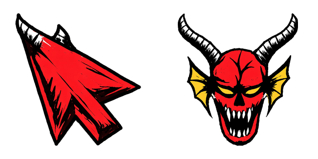 stranger things hellfire club logo arrow custom cursor