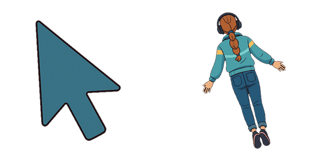 stranger things max mayfield floating arrow custom cursor