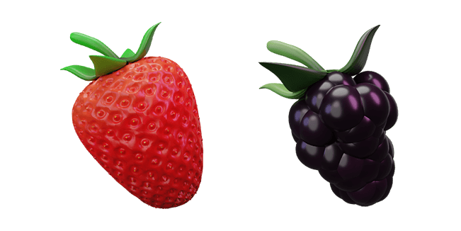 strawberry & blackberry 3D custom cursor