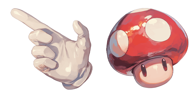 super mario glove & super mushroom custom cursor