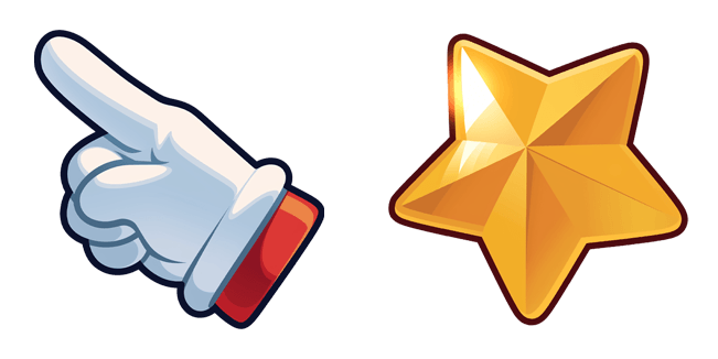 super mario hand and power star custom cursor