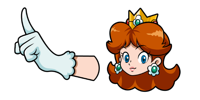 super mario princess daisy hand custom cursor