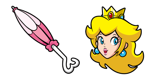 super mario princess peach umbrella cusom cursor