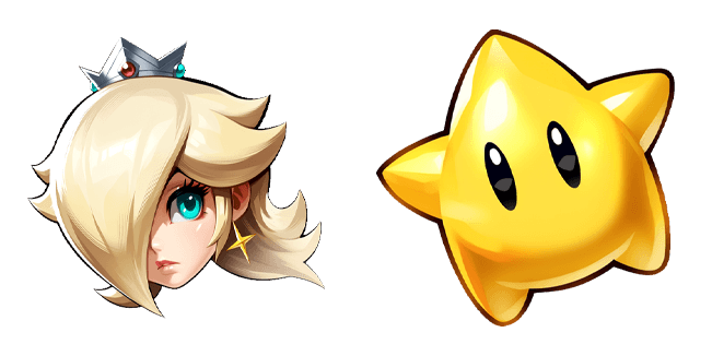 super mario princess rosalina and luma star custom cursor