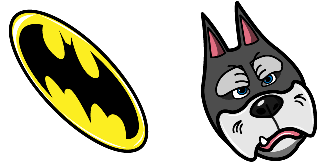 super pets ace the bat hound batman logo custom cursor