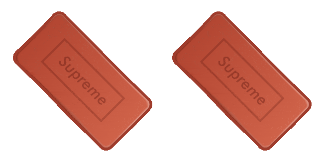 supreme clay brick red animated custom cursor