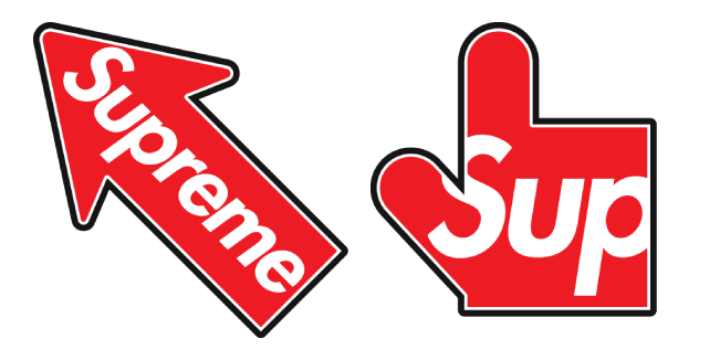 supreme logo custom cursor