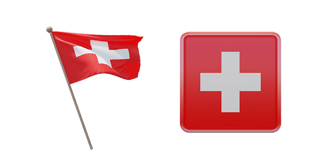 switzerland flag 3D custom cursor