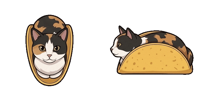 taco cat rotating animated custom cursor
