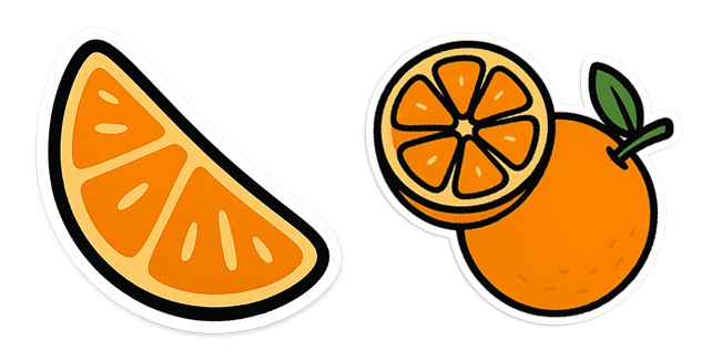 tangerine fruit custom cursor