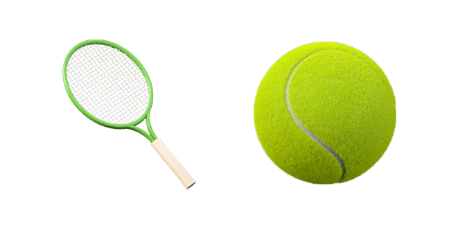 tennis racket & tennis ball 3D custom cursor