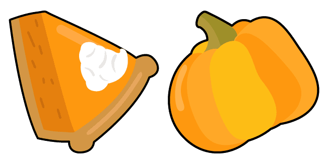 thanksgiving pie pumpkin custom cursor