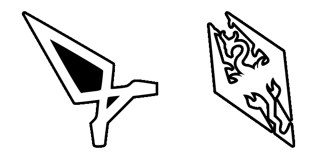 the elder scrolls v skyrim logo custom cursor