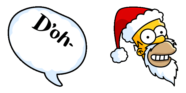 the simpson homer santa claus animated custom cursor