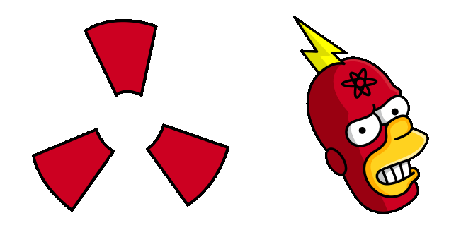 the simpson radioactive man animated custom cursor