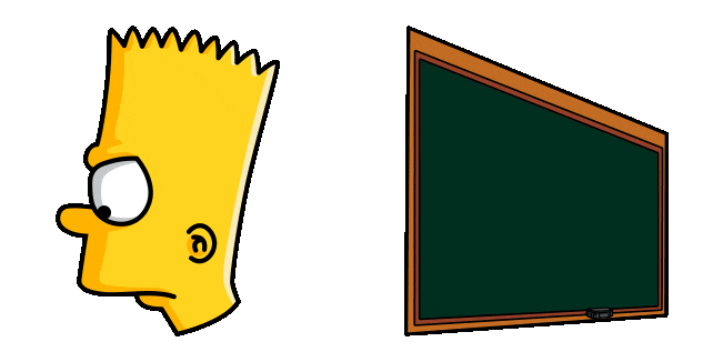 the simpsons bart chalkboard animated custom cursor