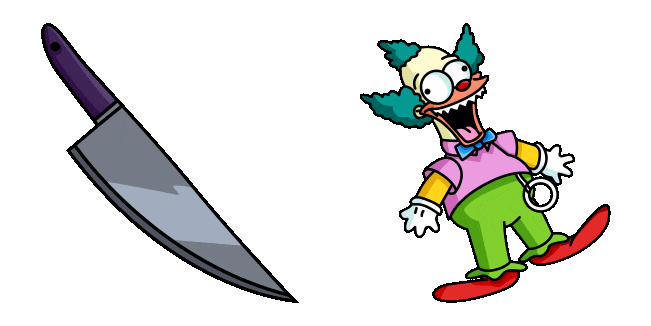 the simpsons krusty doll knife animated custom cursor